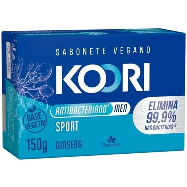 Imagem de 2UN Sabonete Vegetal Koori Antibac Sport Barra 150g Davene