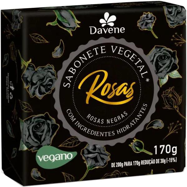 Imagem de 2UN Sabonete Vegetal Rosas Negras 170g Davene