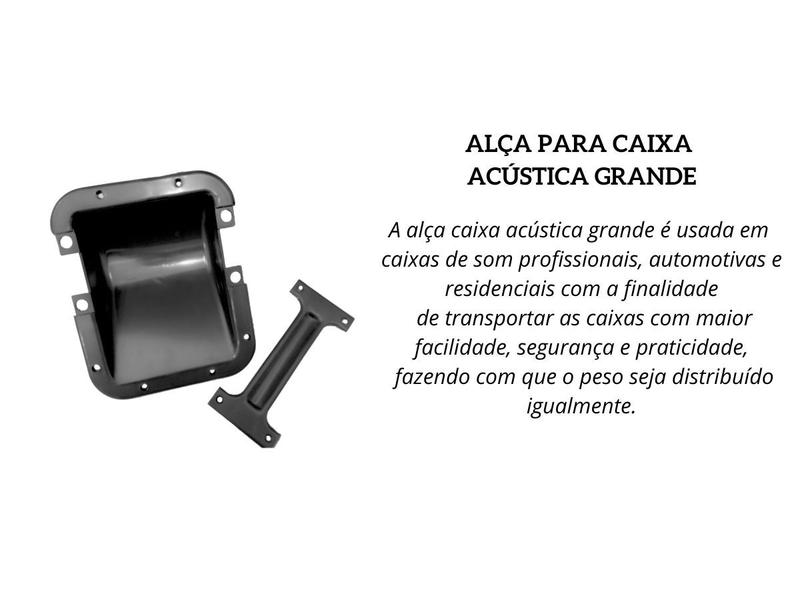 Imagem de 2x Alça Plastica Grande Resistente Caixa de Som Profissional