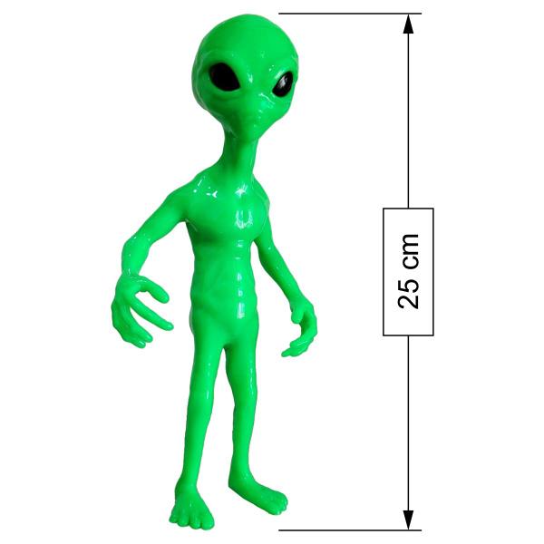 Imagem de 2x Alienígena 3d Extraterrestre Alien Verde 25cm- Ets Brasil