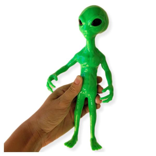 Imagem de 2x Alienígena 3d Extraterrestre Alien Verde 25cm- Ets Brasil