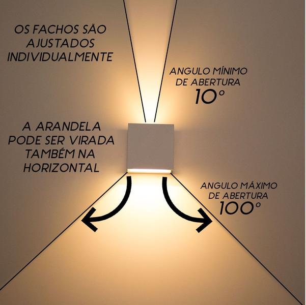 Imagem de 2X Arandela 2 Fachos Regulável Led Garantia de 5 Anos - luminária marrom St423