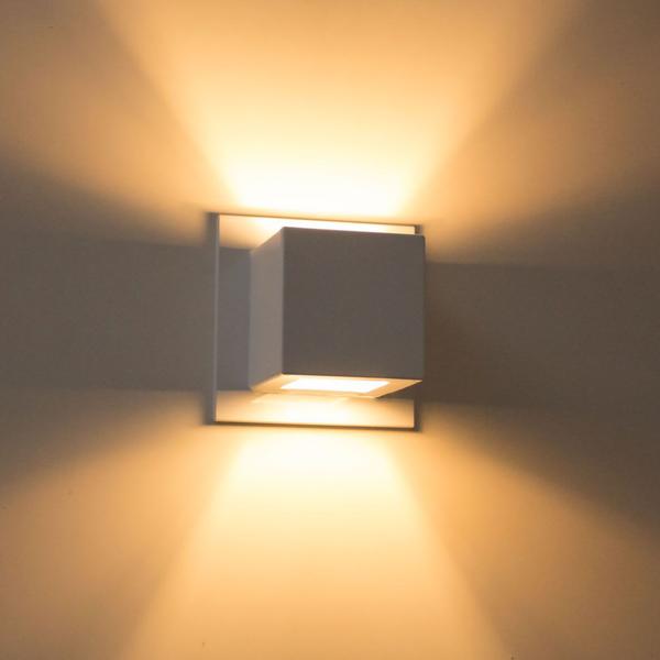 Imagem de 2x Arandela Box Cubo Pequena 2 Fachos Marrom + Led G9 5w 3000k St1318