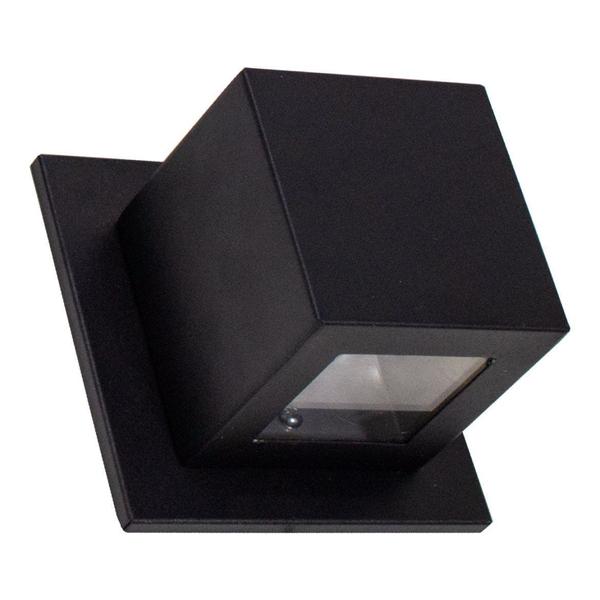 Imagem de 2x Arandela Box Cubo Pequena 2 Fachos Preta + Led G9 5w 3000k St1318