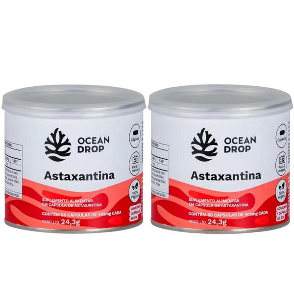 Imagem de 2x Astaxantina 100% Vegetal - 60 Caps 405mg - Ocean Drop