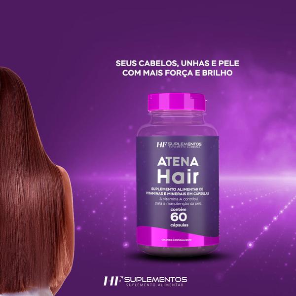 Imagem de 2X Atena Hair Skin Nails Hf Suplementos 60Caps