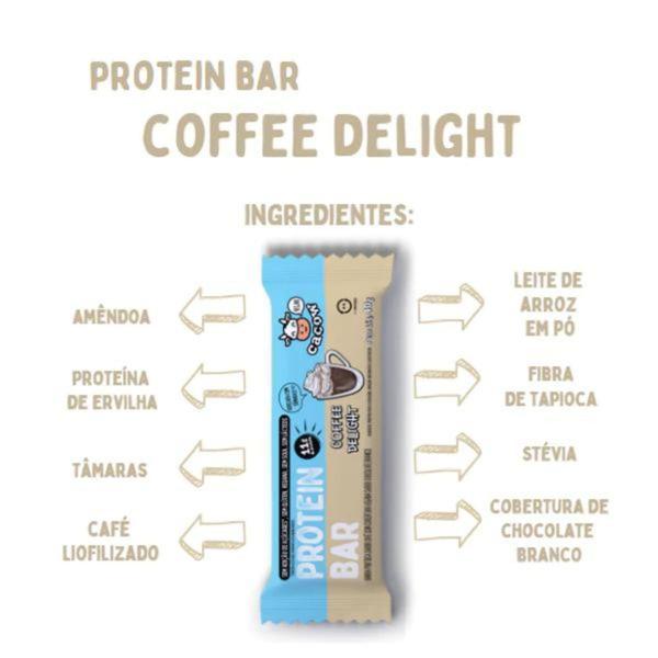 Imagem de 2x Barra De Proteína Vegana Cacow Coffee Delight 480g 12 unidades