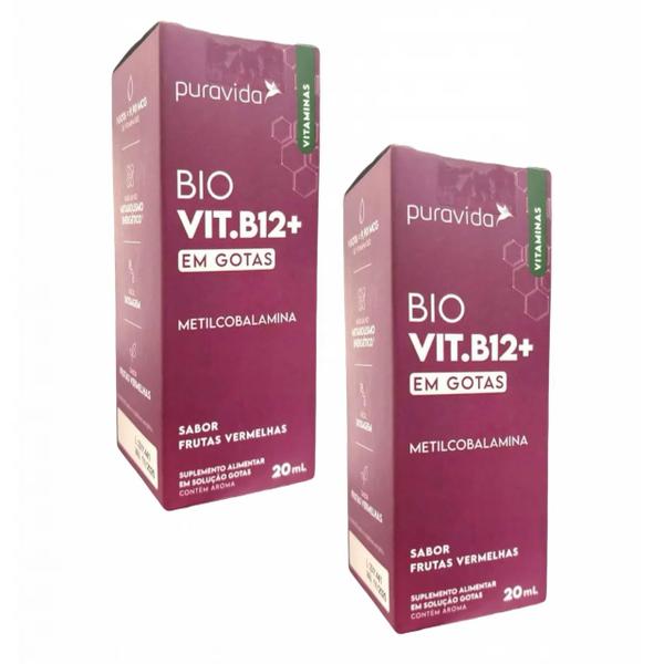 Imagem de 2x Bio B12 - Metilcobalamina - 20ml - Pura Vida