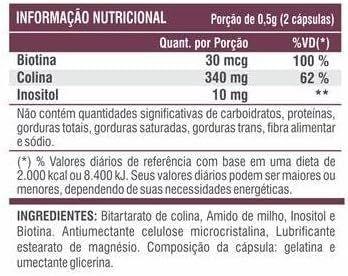 Imagem de 2x Biotina + Colina e Inositol 100 cáps de 380mg Melcoprol