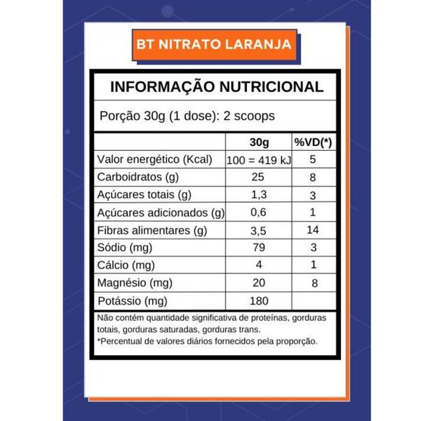 Imagem de 2x Bt Nitrato Dobro Sabor Laranja Com Morango 450g