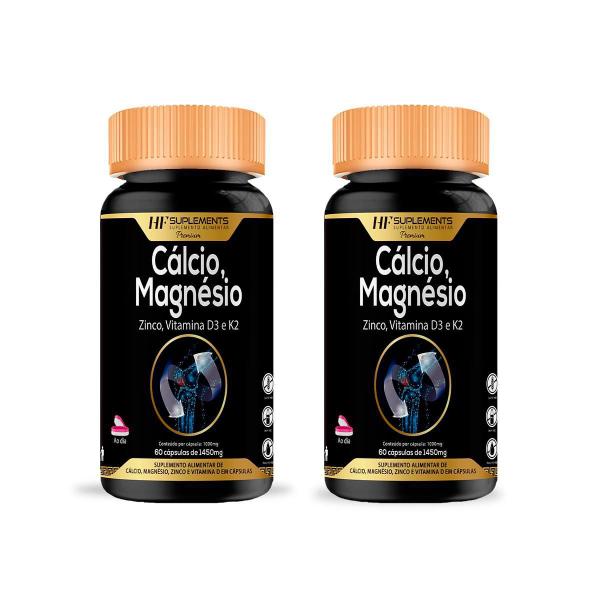 Imagem de 2X Calcio Magnesio Zinco Vitamina D 60Caps Hf Suplementos