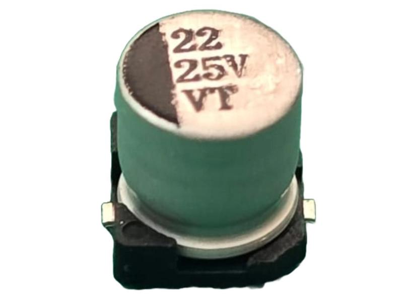 Imagem de 2x Capacitor Eletrolitico 22uf/25v Smd 105 5x5,4mm Hyncdz