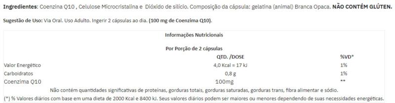 Imagem de 2x Coenzima Q10-100mg Ubiquinona Coq-10-60 Caps- Vital Natus