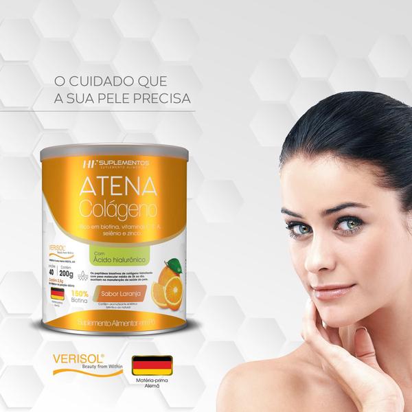 2X Colágeno Atena Verisol+Ácido Hialurônico Sabor Laranja - Hf Suplementos Imagem de 2X Colágeno Atena Verisol+Ácido Hialurônico Sabor Laranja