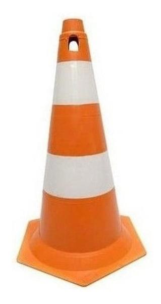 Imagem de 2X Cone Sinalização Rígido Plt 50Cm De Trânsito