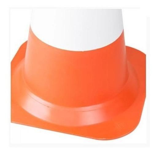 Imagem de 2X Cone Sinalização Rígido Plt 50Cm De Trânsito