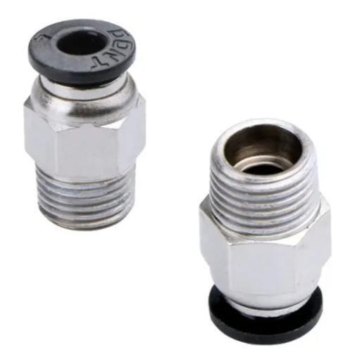 Imagem de 2X Conector Bowden Pc4 M5 M10 Pneumático Pushfit Hotend Ptfe