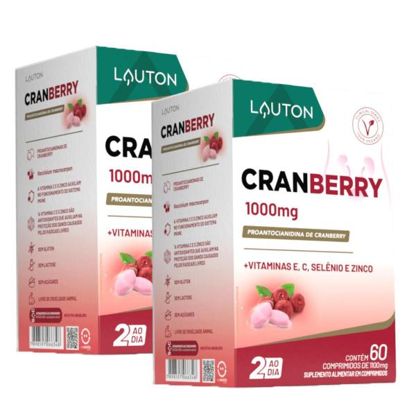 2x Cranberry 1000mg Lauton 60 Capsulas Imagem de 2x Cranberry 1000mg Lauton 60 Capsulas