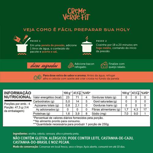 Imagem de 2x Creme Verde Fit - Sem Glúten - Vegano - Holysoup - 190g