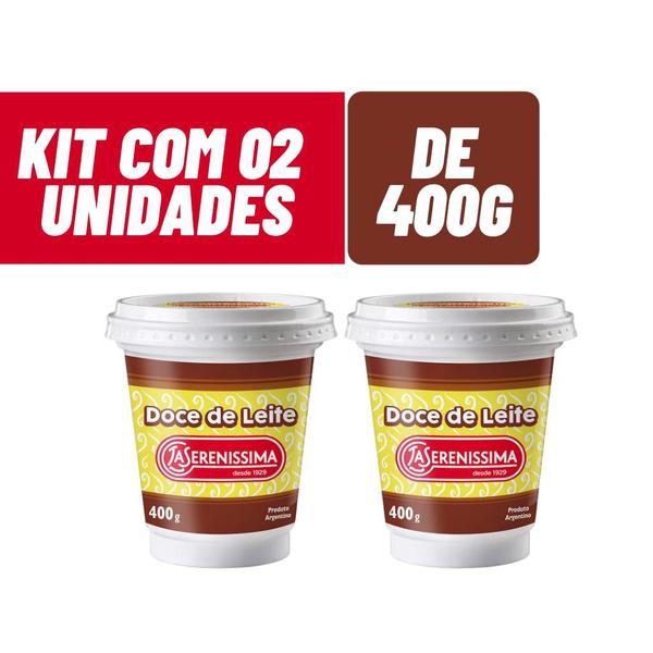 2x De 400g - Doce de leite La Serenissima Argentino Imagem de 2x De 400g - Doce de leite La Serenissima Argentino