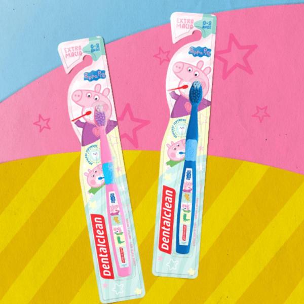 Imagem de 2X Escova De Dente Baby Peppa Pig 0-2 Anos Rosa Dentalclean