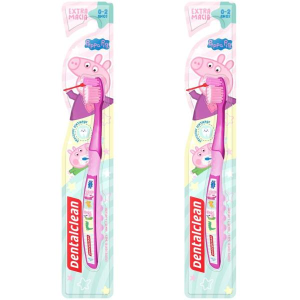 Imagem de 2X Escova De Dente Baby Peppa Pig 0-2 Anos Rosa Dentalclean