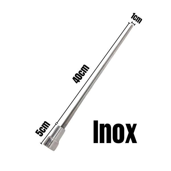 Imagem de 2x Espeto Mini Inox Lâmina 40cm Churrasco Coração