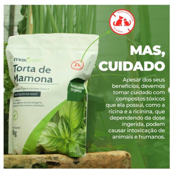 Imagem de 2X Fertilizante Orgânico Torta de Mamona (1Kg) MAXGREEN