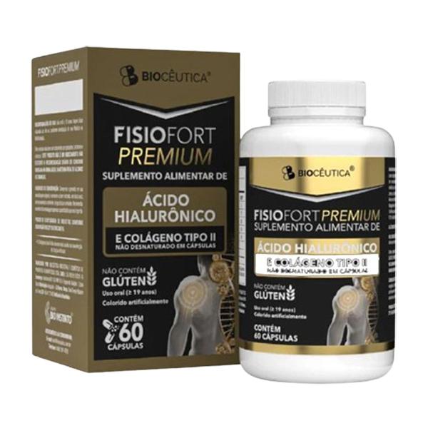 Imagem de 2x FisioFort Premium - Colageno tipo 2 + Acido Hialuronico + Zinco + Vitamina E - 60 Capsulas