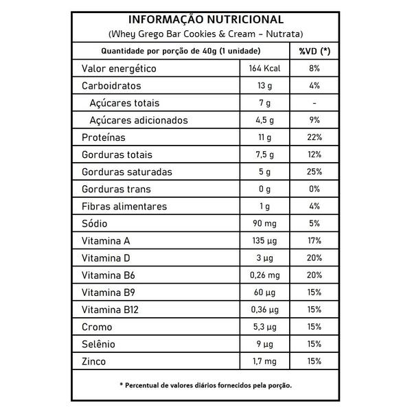 Imagem de 2x Grego Bar Maracujá e Cookies - Nutrata 12 un.