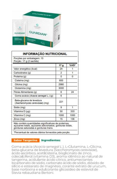 Imagem de 2x Guardian 8,5g-30 Sachês- Central Nutrition- Tangerina