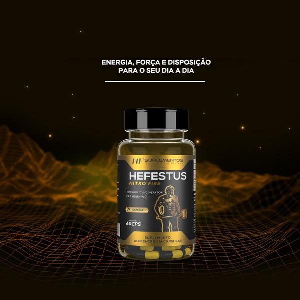 Imagem de 2x HEFESTUS NITRO FIRE FAT BURNING 60CPS 530MG HF SUPLEMENTS