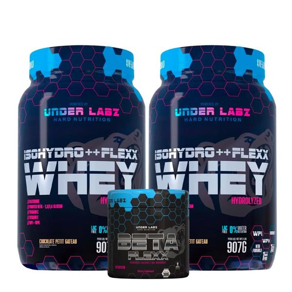 Imagem de 2x isohydro++ flexx whey under labz + beta flexx 300 g under labz