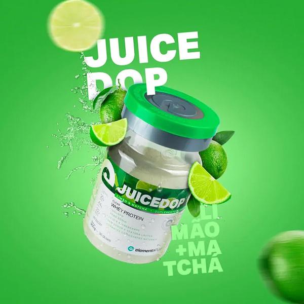 Imagem de 2x Juicedop Limão e Matchá Whey Protein 450g Elemento Puro