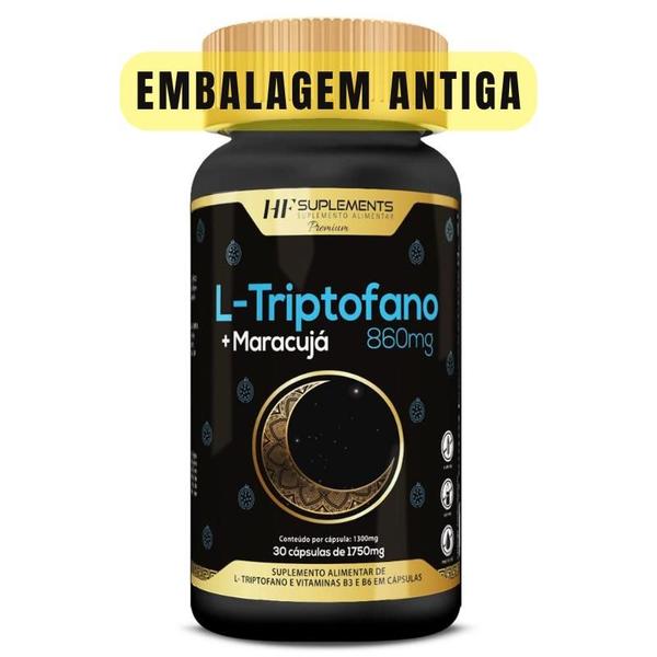 Imagem de 2x L-TRIPTOFANO COM MARACUJA 860MG 30CAPS HF SUPLEMENTS