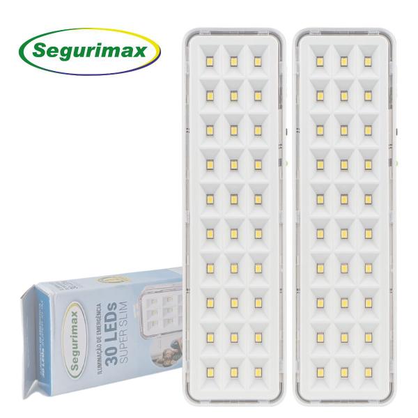 2x Lâmpada emergencia recarregavel alto brilho falta energia - Segurimax 2x Lâmpada emergencia recarregavel alto brilho falta energia - Segurimax