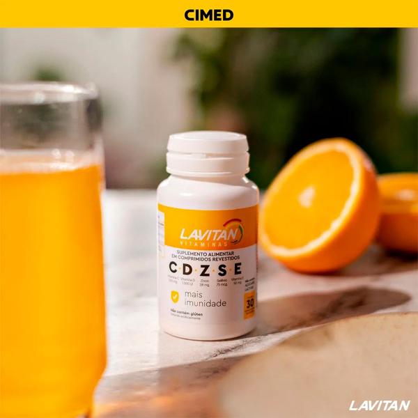 Imagem de 2x Lavitan Rico em Vitaminas C 500mg D 1000ui Z 28mg S 75mcg E 50mg 30cp Cimed