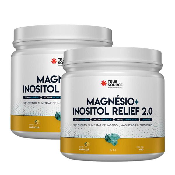 Imagem de 2x Magnésio + Inositol Relief 2.0 Maracujá True Source 375g