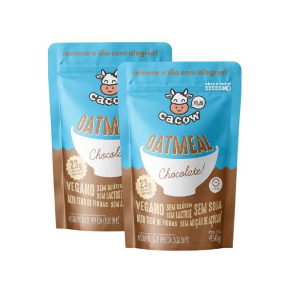 Imagem de 2X Mix De Proteínas Oatmeal Cacow Chocolate 450G