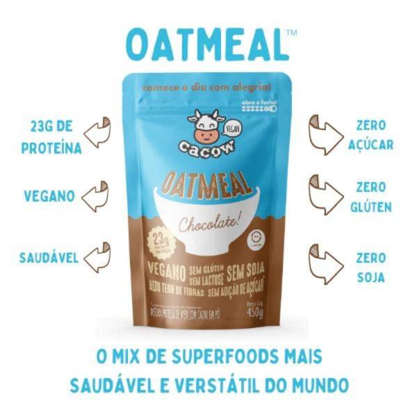 Imagem de 2X Mix De Proteínas Oatmeal Cacow Chocolate 450G