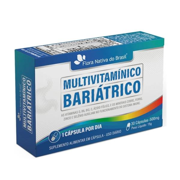 Imagem de 2x Multivitamínico Bariátrico Com Vitamina D B6 B12 Ácido Fólico Cobre Ferro Zinco 30 Caps 500mg