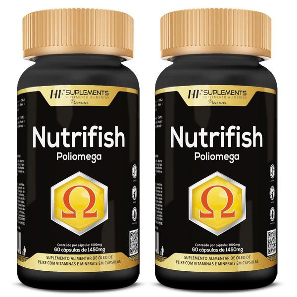 Imagem de 2x nutrifish poliomega 60caps 1450mg hf suplements