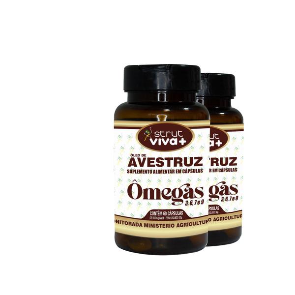 2x oleo de avestruz strut original omega 3 6 7 9 hf suplements - Genuinamente Strut Imagem de 2x oleo de avestruz strut original omega 3 6 7 9 hf suplements
