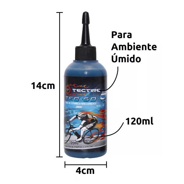 Imagem de 2x Óleo lubrificante corrente bike Tectire cerâmica úmido 120 ml