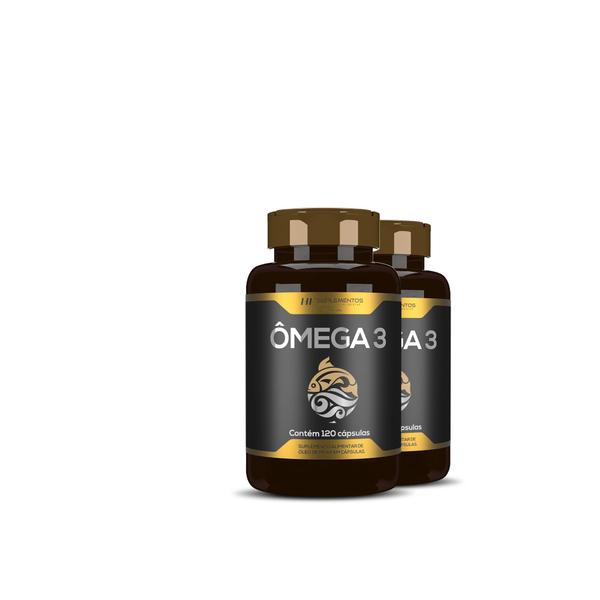 Imagem de 2X Omega 3 Oleo De Peixe Premium 120Caps Hf Suplementos