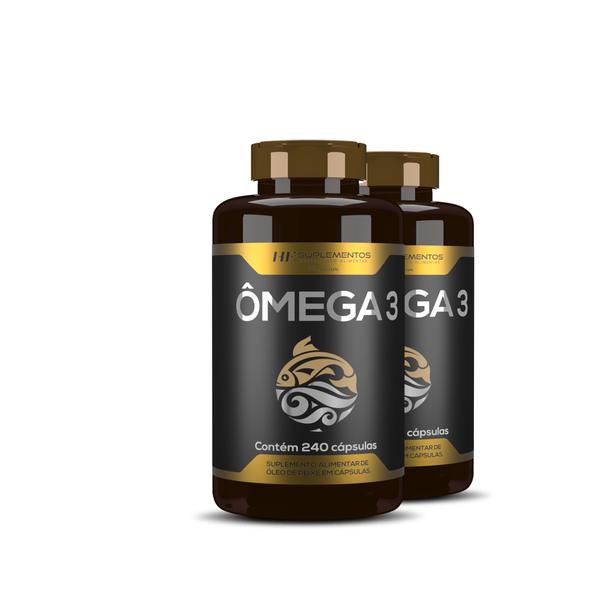 Imagem de 2x omega 3 oleo de peixe premium 240caps hf suplementos