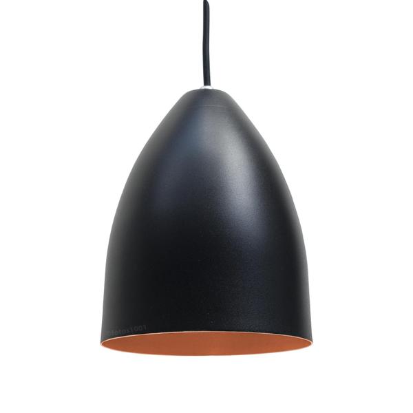 Imagem de 2X Pendente Soft Poptem Cone Aluminio Preto E Cobre