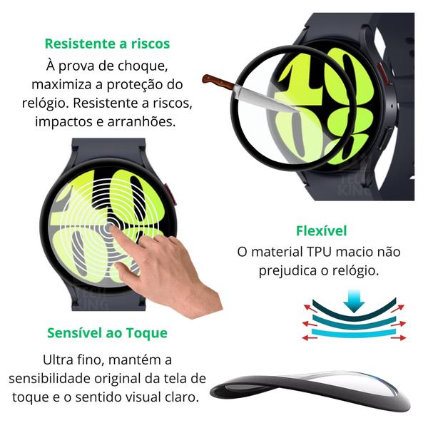 Imagem de 2x Proteção de Tela 3D Anti-Risco Para Galaxy Watch 6 44mm