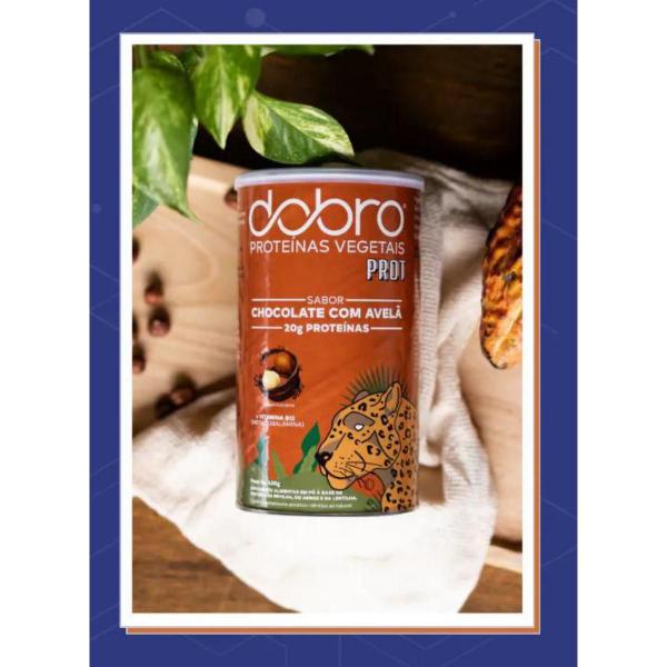 2x Proteína Vegana Prot Dobro Chocolate com Avelã 450g Imagem de 2x Proteína Vegana Prot Dobro Chocolate com Avelã 450g