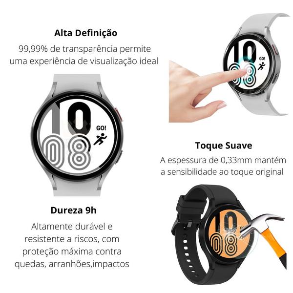 2x Protetor De Tela Vidro Para Galaxy Watch4 44mm SM-R870 - Teck King Imagem de 2x Protetor De Tela Vidro Para Galaxy Watch4 44mm SM-R870